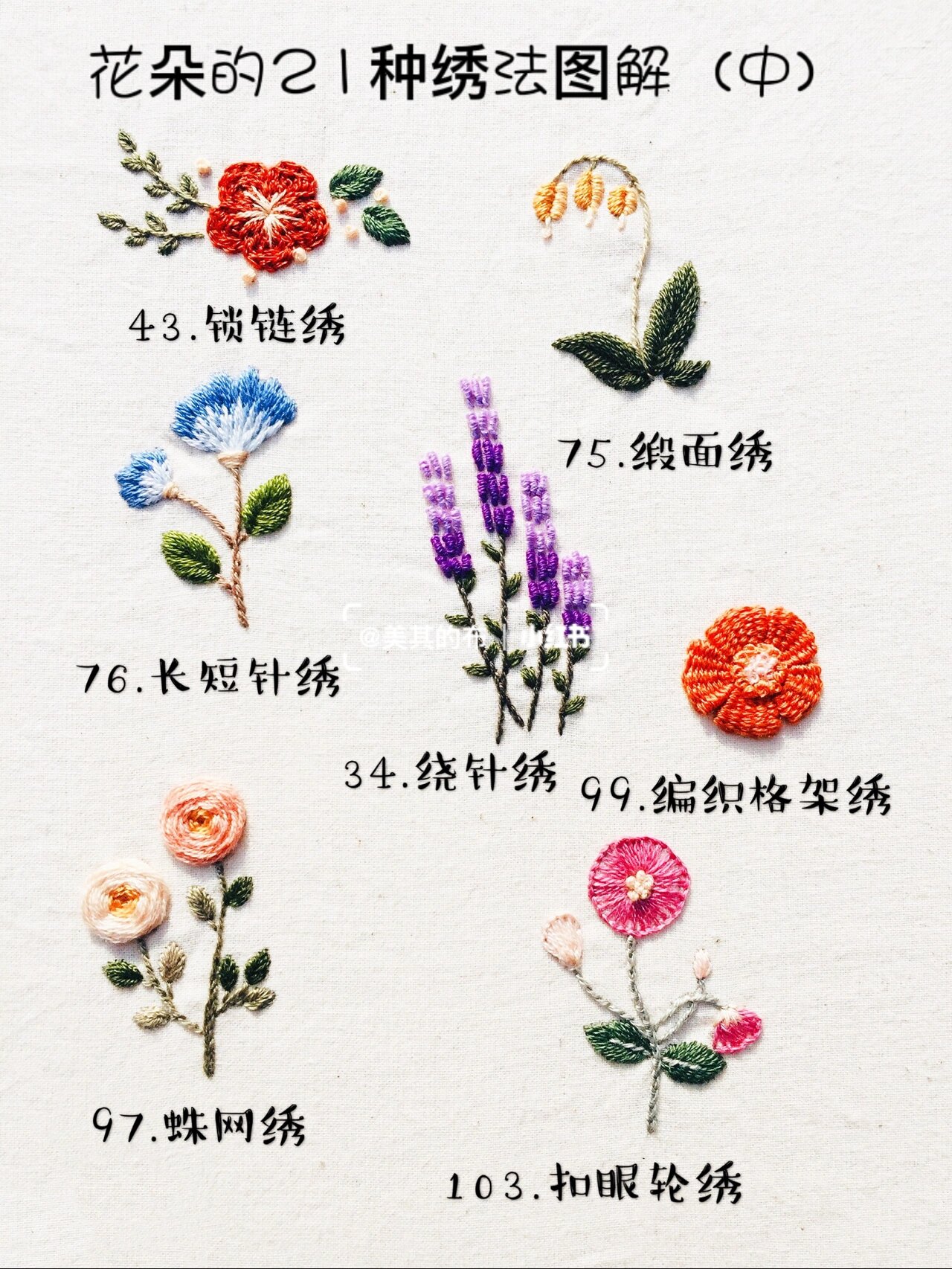 怎样绣花图片