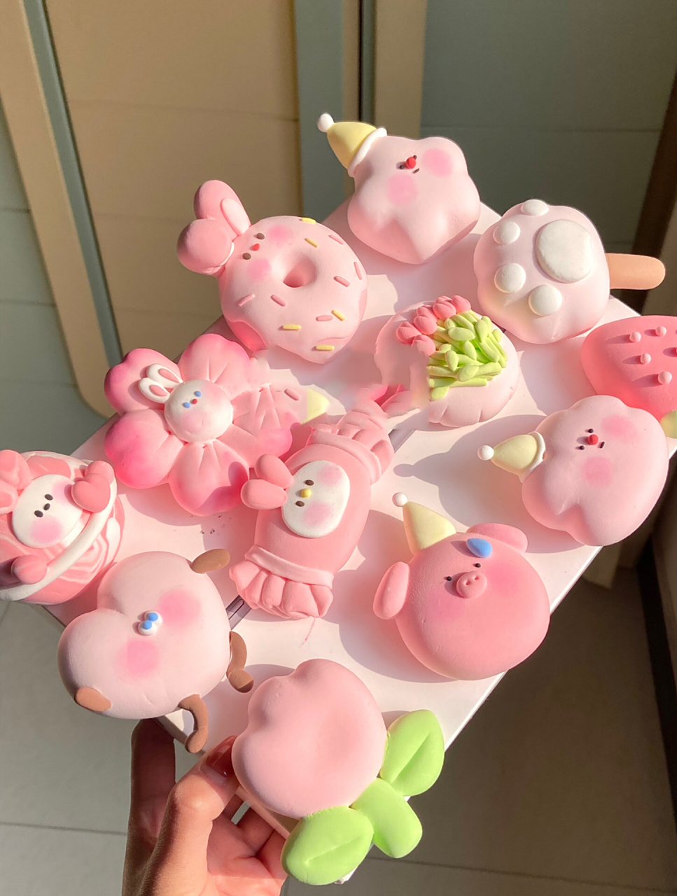 超轻粘土|粉色系就是坠岛的!