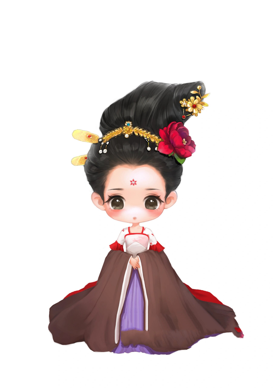 挑战100张古风汉服q版手绘—14