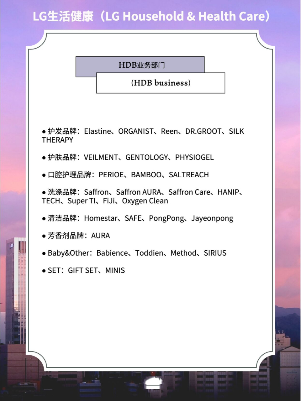 收藏|知名美妆集团品牌简介之lg生活健康 lg生活健康是隶属于韩国第