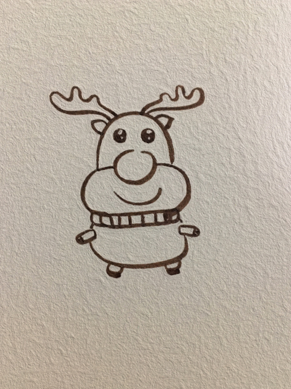 可爱简笔画 圣诞系列-小麋鹿//附过程 圣诞老人的小跟班 可可爱爱