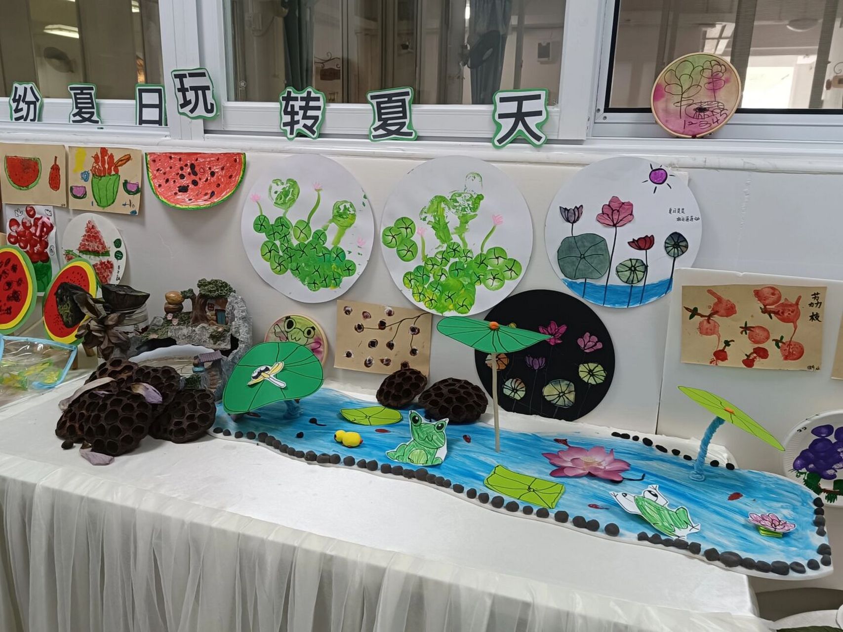 小班夏天主题墙# #缤纷夏日##幼儿园环创# 夏天 小班主题环创
