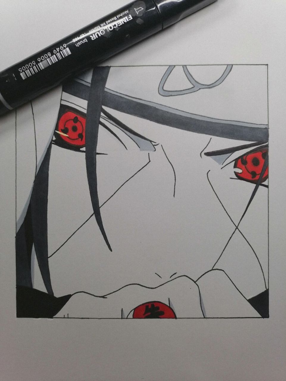 帅 #火影忍者# #手绘教程# #宇智波鼬# 帅