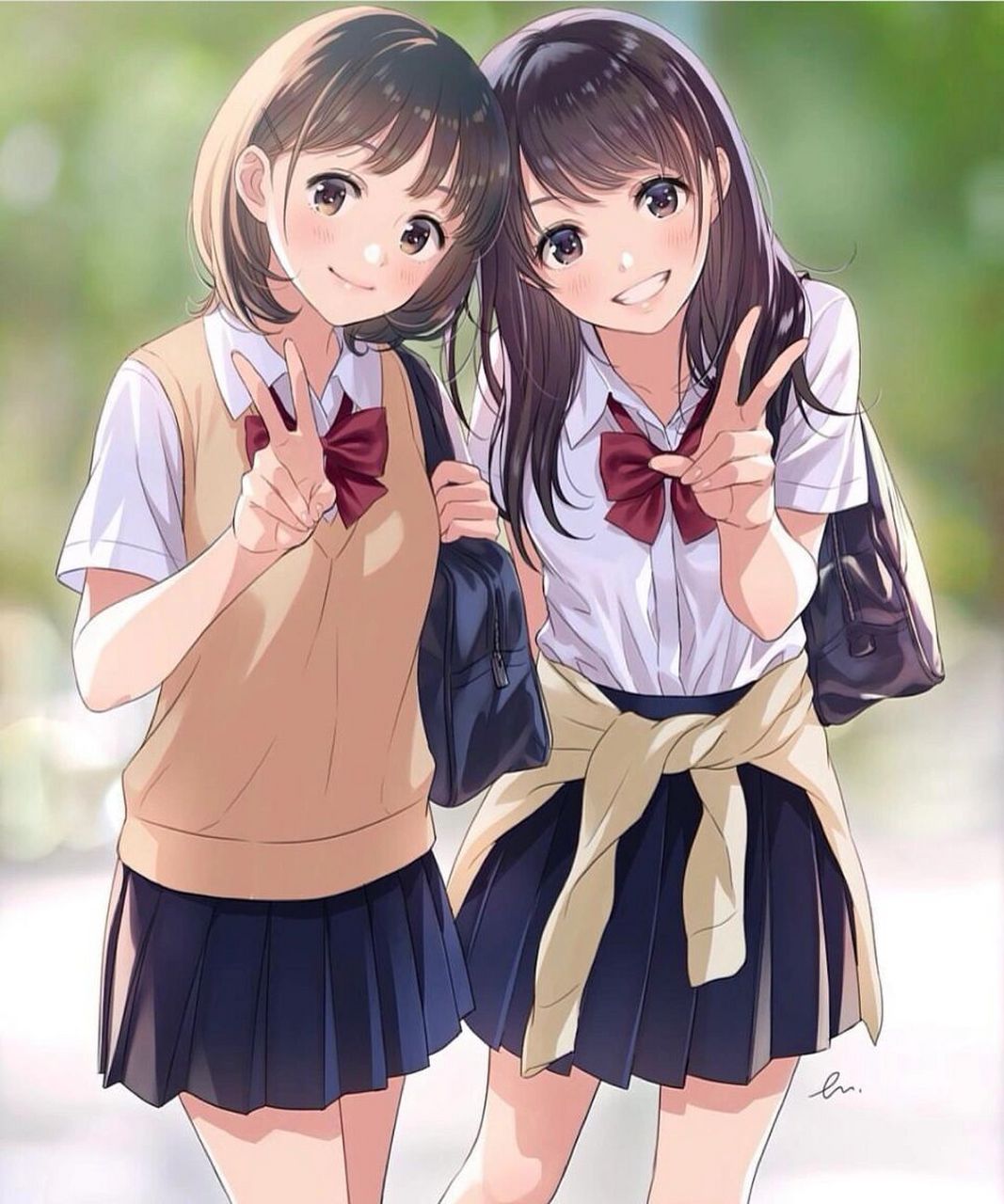 超可爱治愈系jk少女插画头像97元气满满7015 插画欣赏98 画师