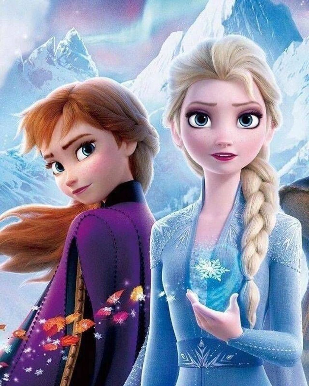 艾莎安娜姐妹贴贴 冰雪奇缘2高清头像壁纸 7615冰雪奇缘1-2艾莎