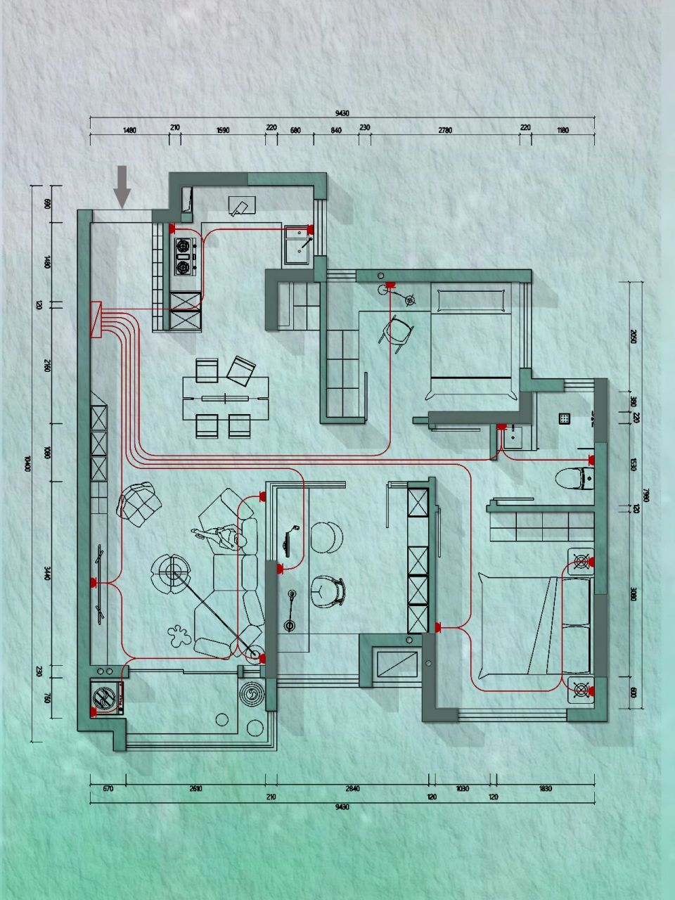 家装装修设计之强弱电布置图|知识点97 家装装修设计之强弱电布置图