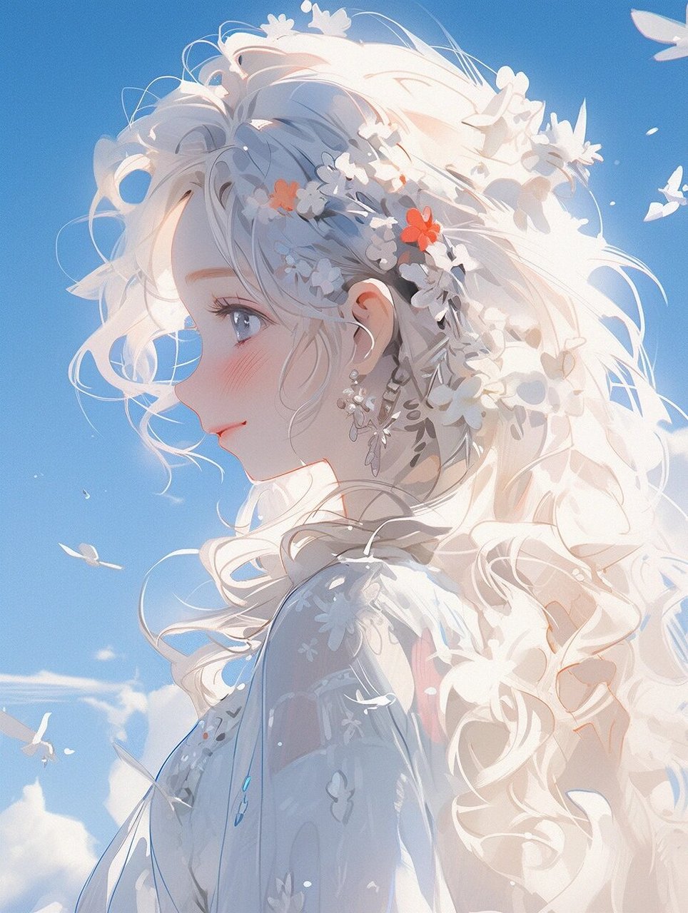 清澈纯洁的白衣少女 | 浪漫唯美女生头像 穿着仙气飘飘的白色裙子 像