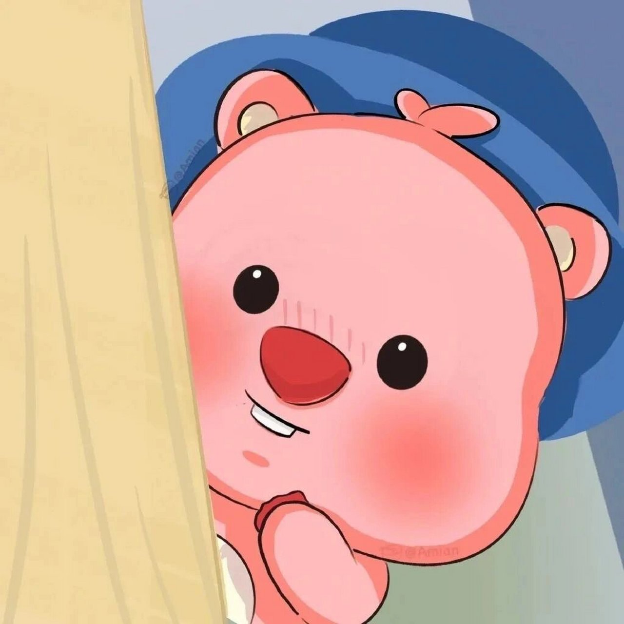 情侣头像 粉色小海狸