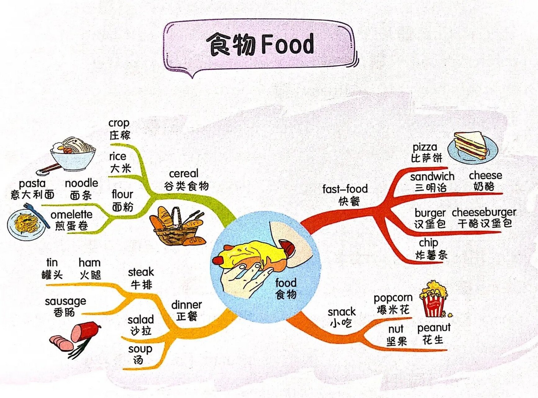 饮食健康思维导图简单图片