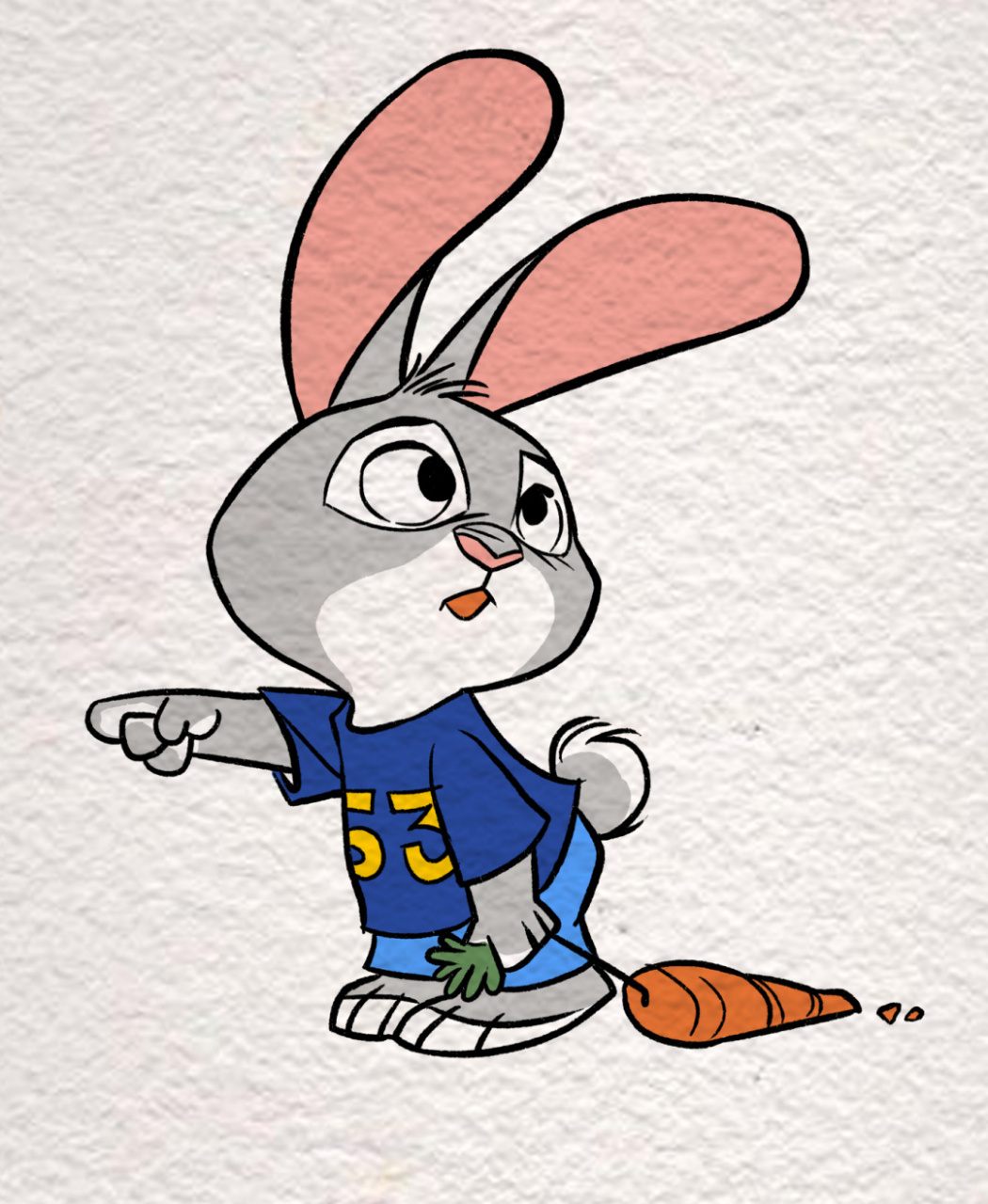 疯狂动物城【迪士尼零基础简笔画步骤图】 🍩这是兔朱迪兔警官的第5