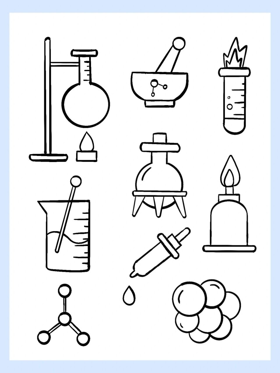 化学用品简笔画工具图片