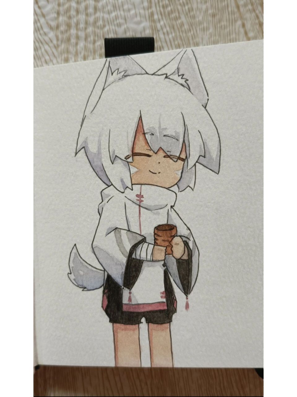 《猫之茗》龙井 练习 嘿嘿,浅画一下 摆烂～摆烂