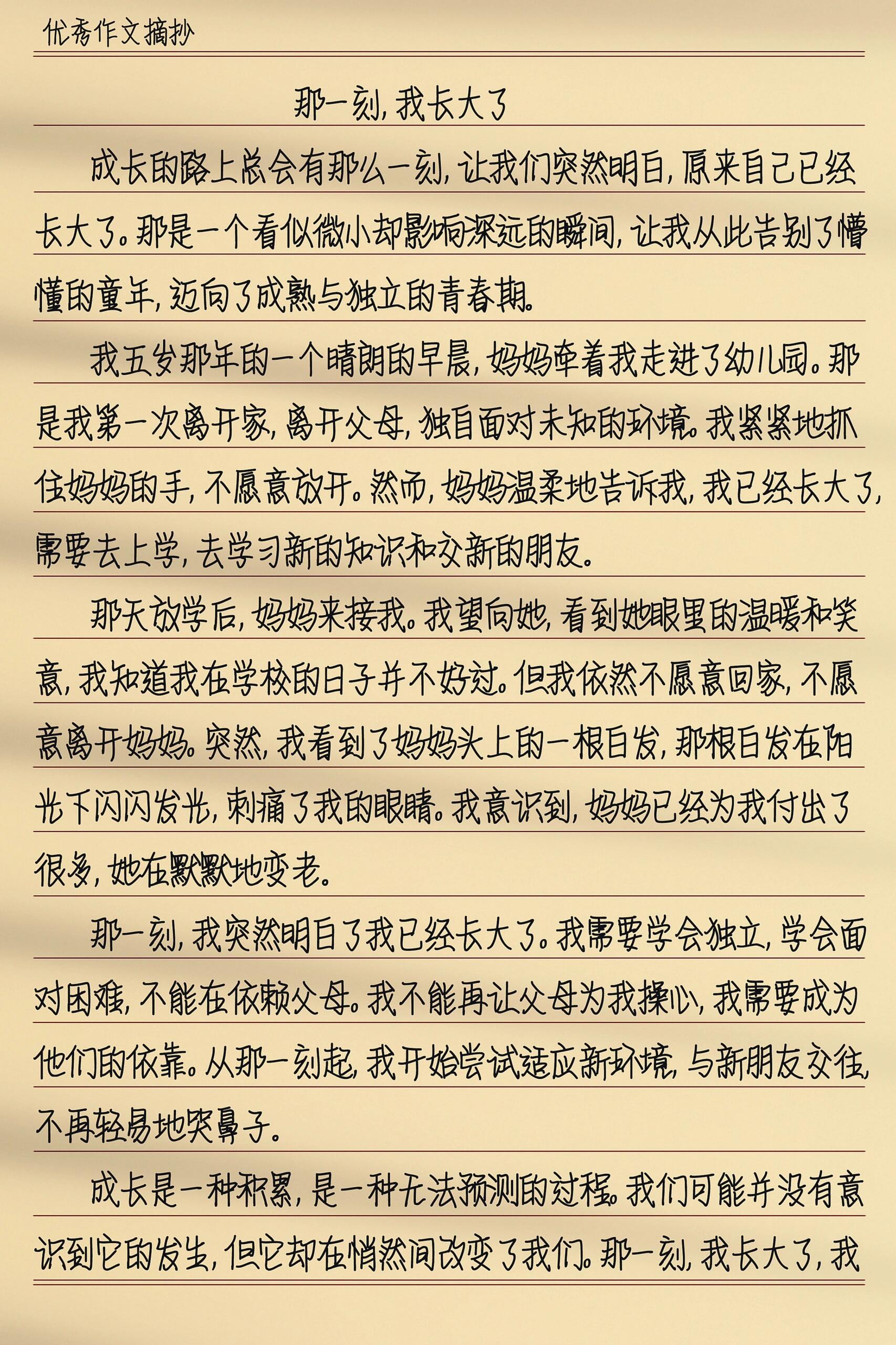 长大作文（长大作文高中散文） 长大作文（长大作文高中散文）《《长大》作文》 作文大全