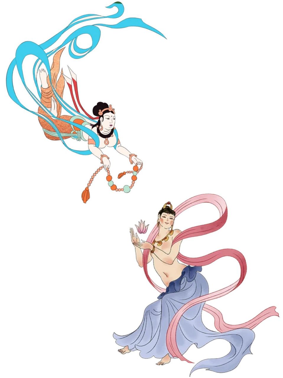 免扣素材|国潮敦煌飞天仙女0269♀15png(二) 喜欢国潮风格敦煌