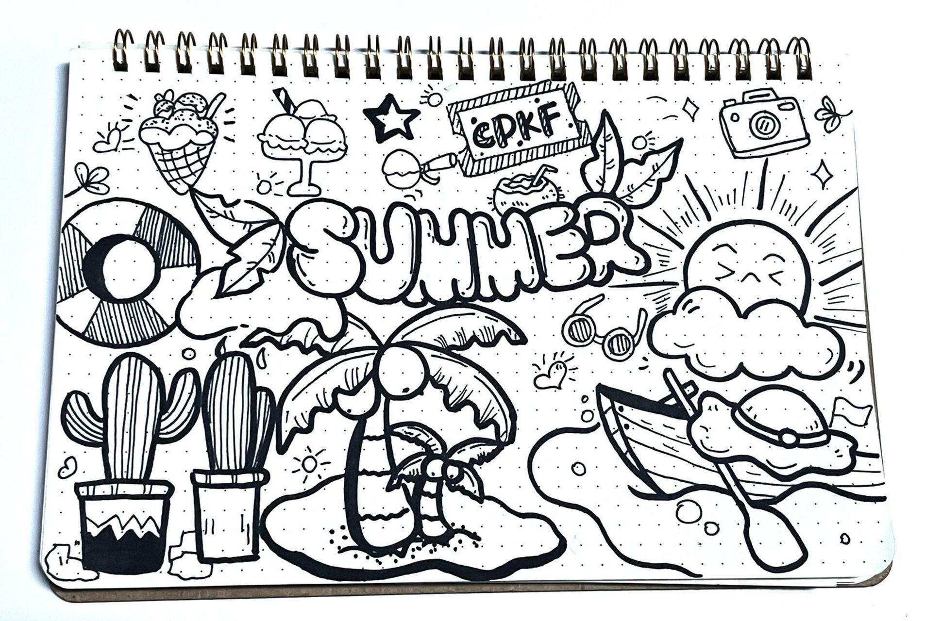 简笔画夏天来啦 夏天真的来啦