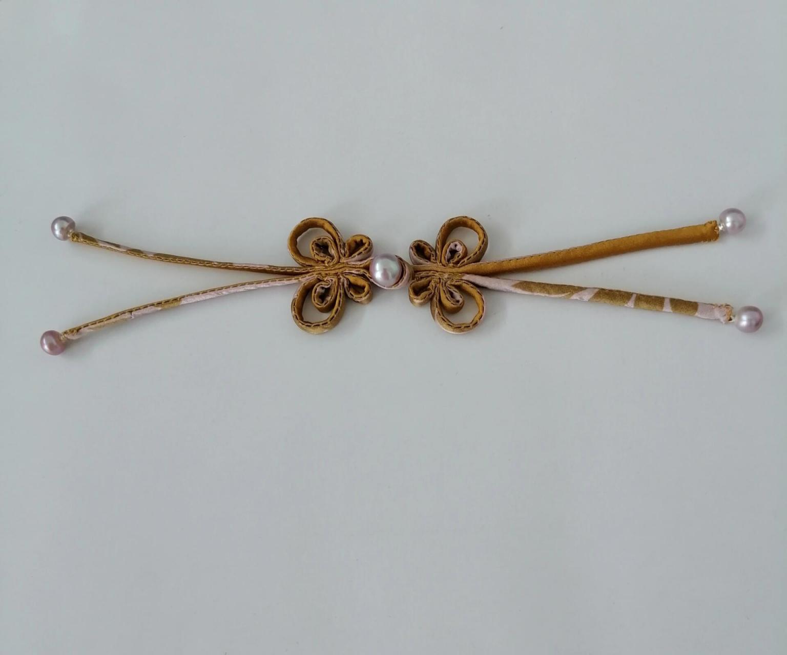 旗袍盘扣| 手作新造型蝴蝶扣03 新造型吊珠蝴蝶扣 蝴蝶造型03