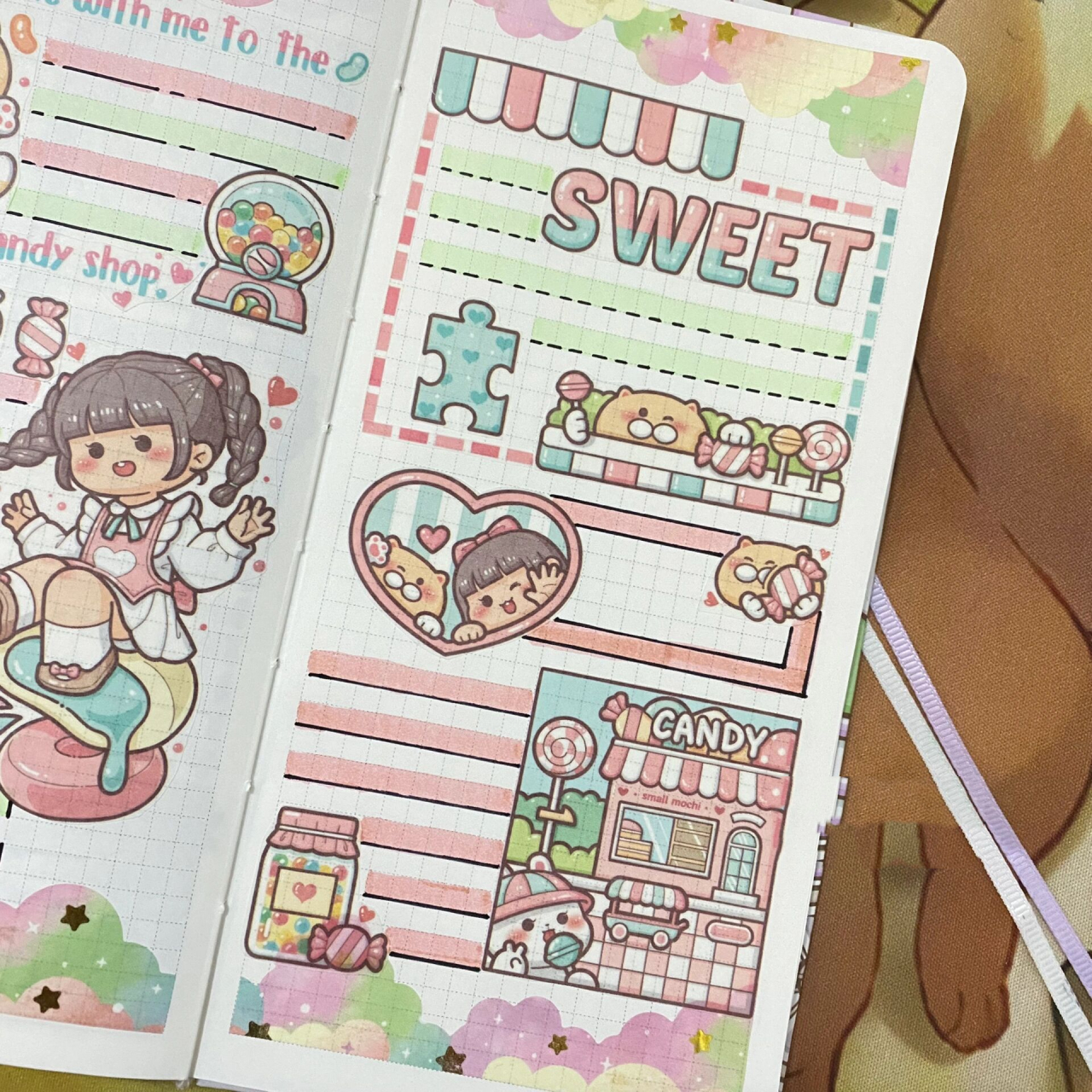 小屋‖weeks手帐排版‖日常记录 96手帐本:小麻薯weeks本 96胶带