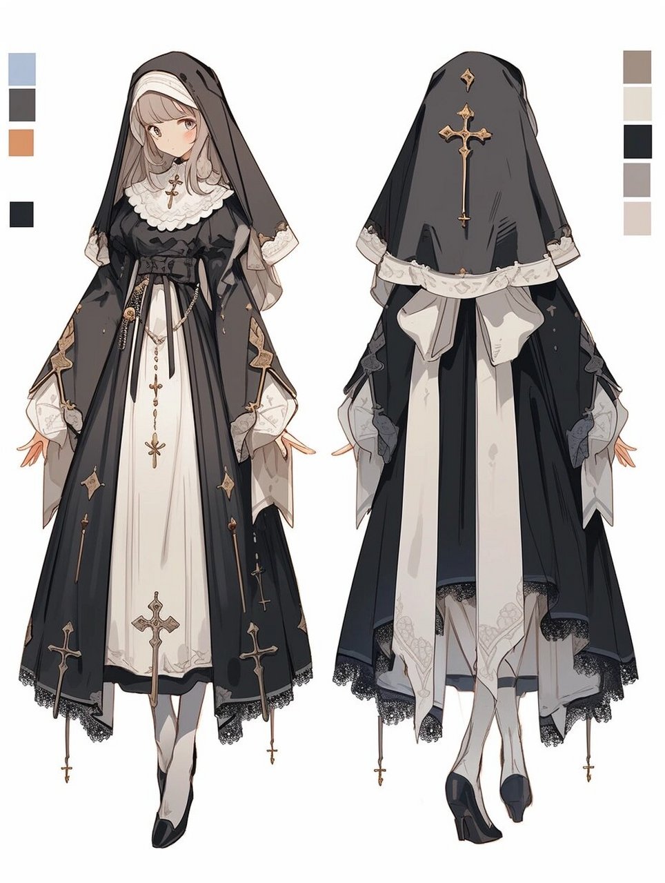 一些修女与教皇的服设参考 最近吹起的修女禁欲风