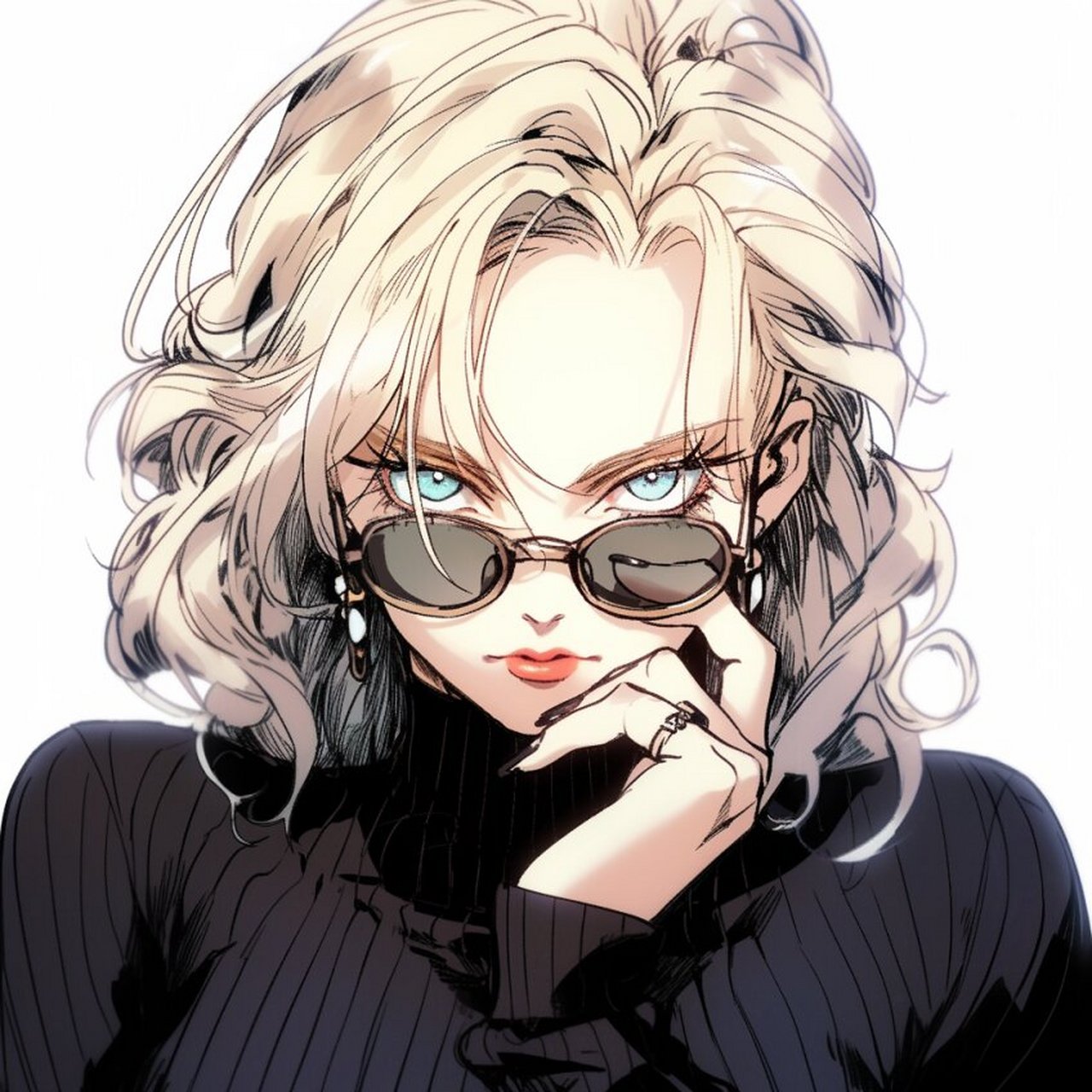 旧漫头像丨戴眼镜的御姐丨第三集 #动漫女生头像#0202#头像分享