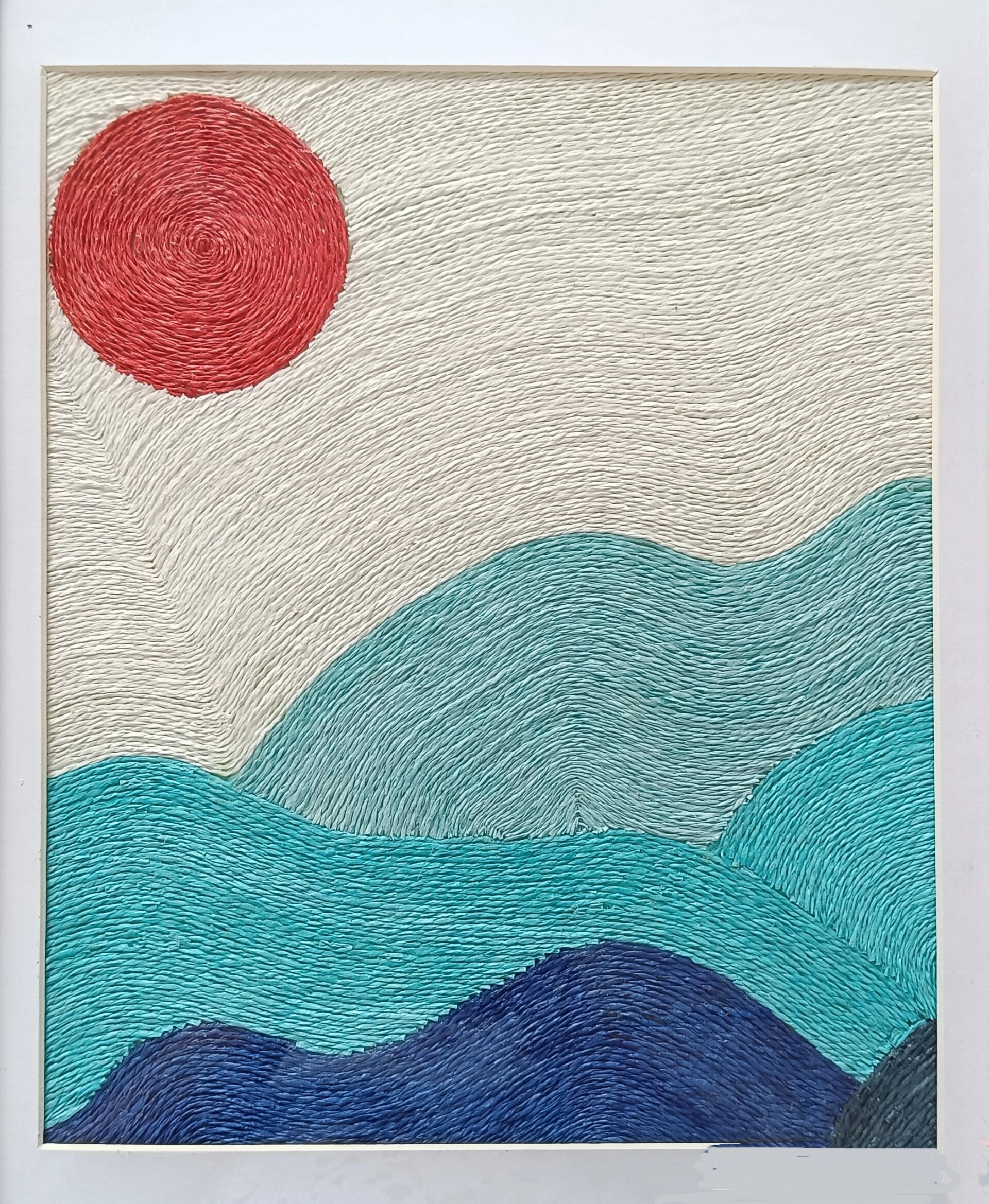 皱纹纸绳画