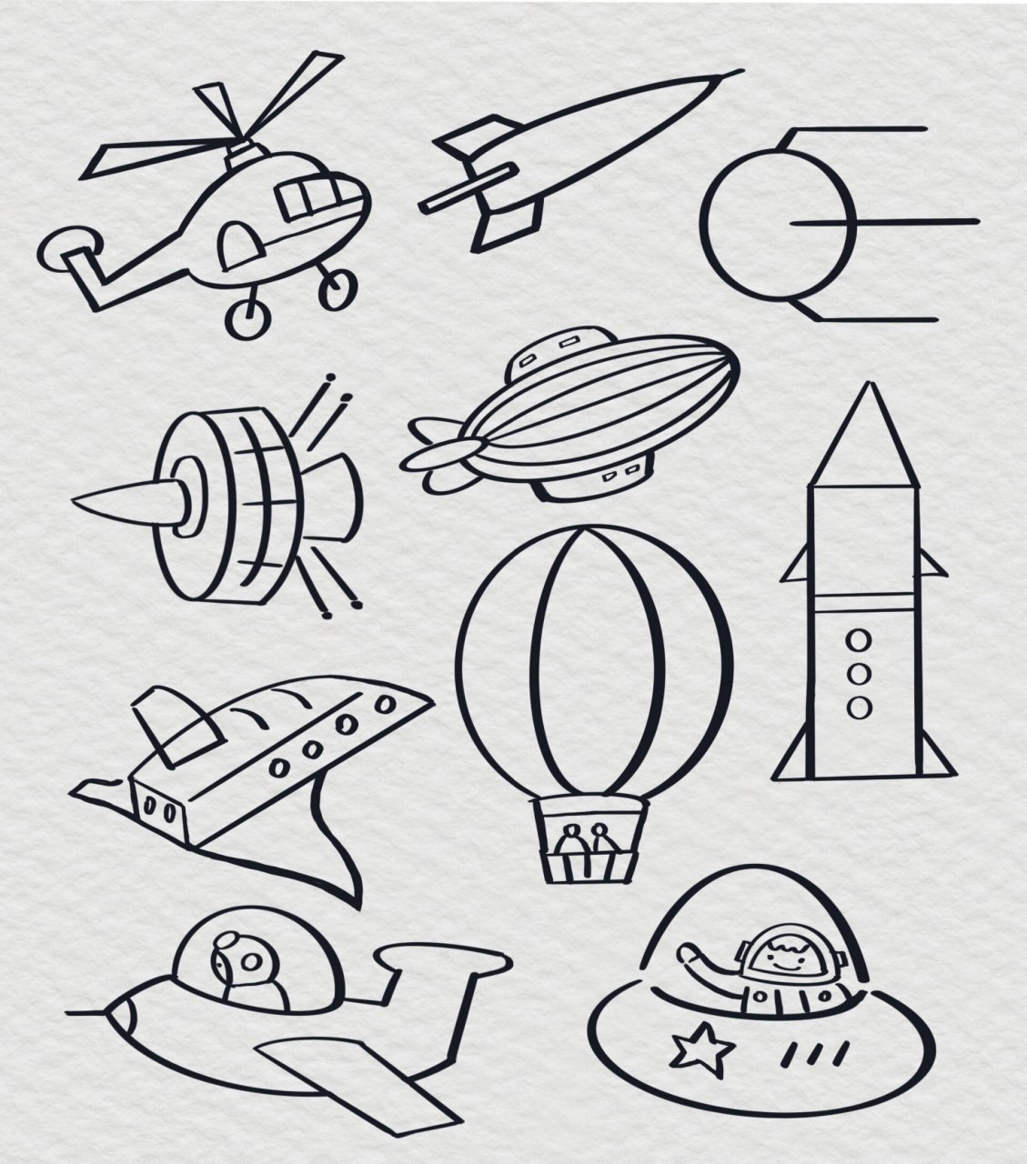 简笔画|梦想太空