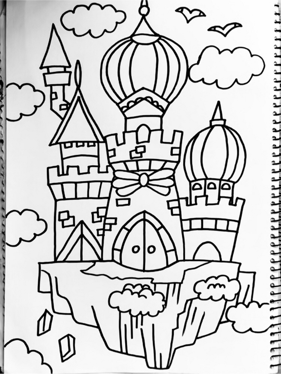 马克笔画城堡简单图片