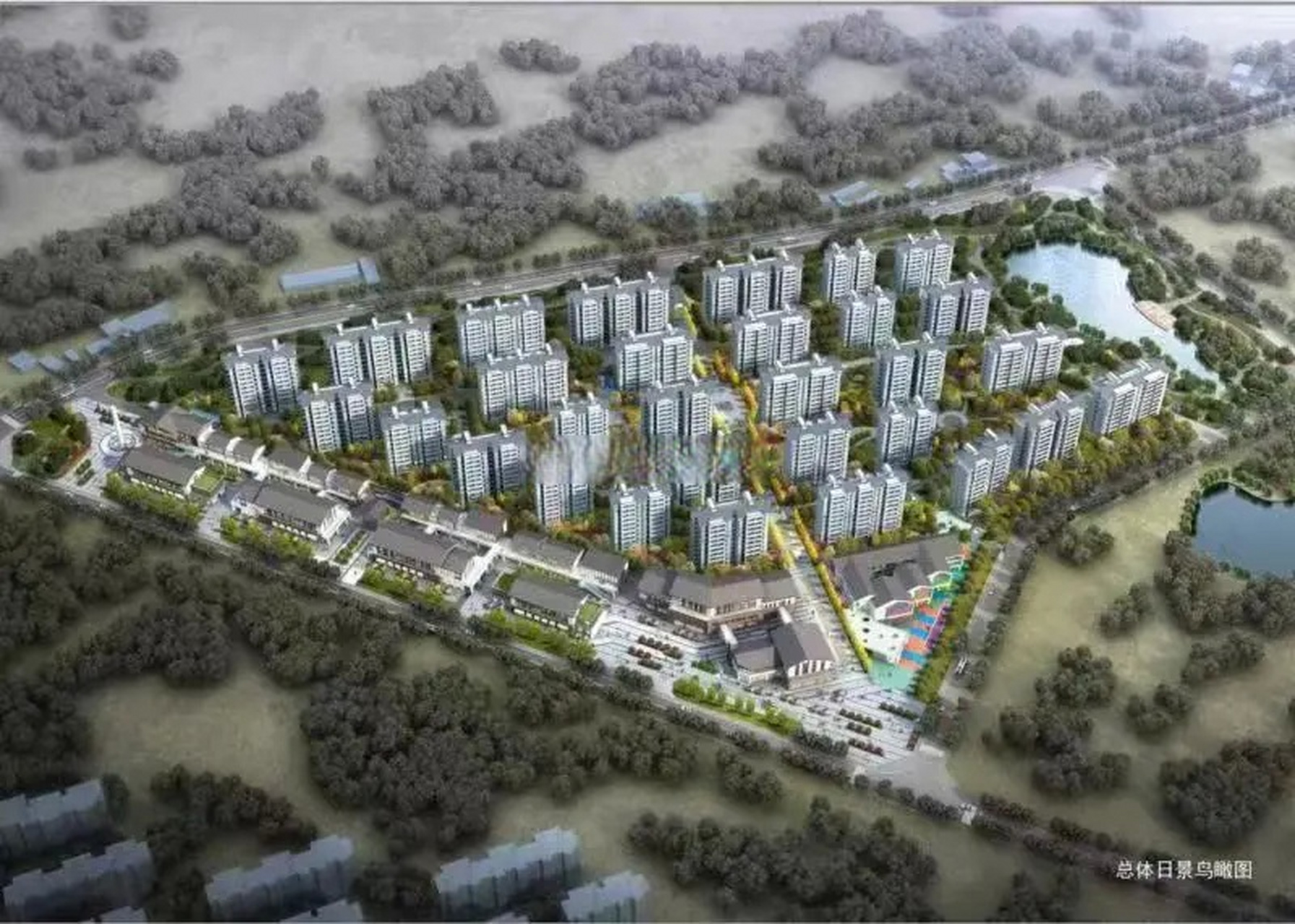 肥西紫蓬镇的安置点,看上去不错,30栋11层住宅,可提供住宅1411户,安置