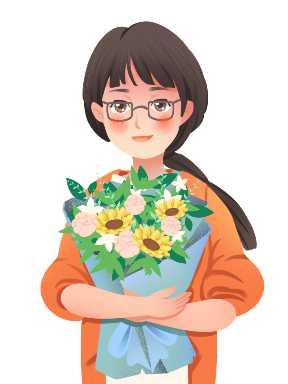 教师节人物免抠素材|一声老师,一生老师 适用于—— 学生感谢老师