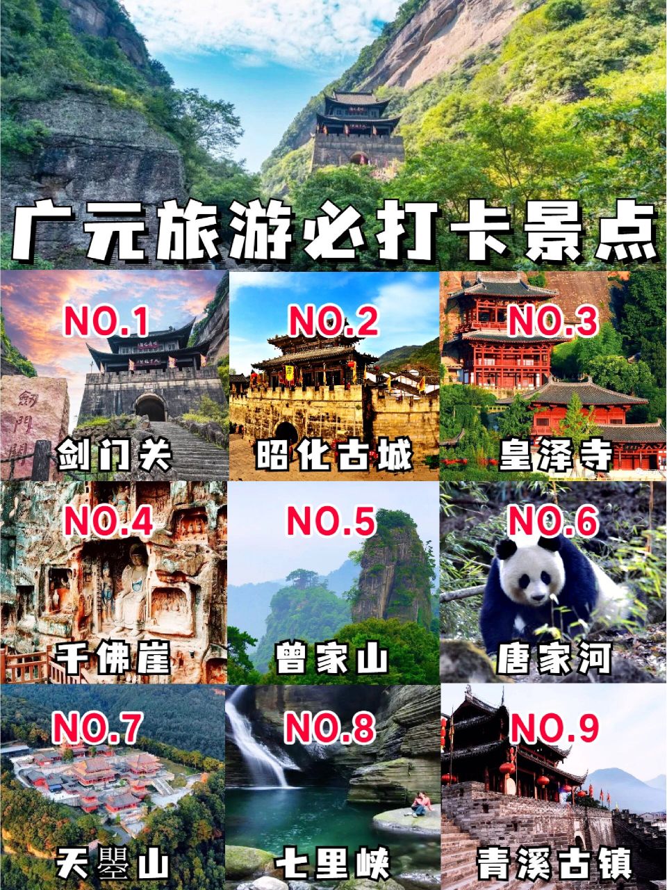 广元旅游攻略|3天2晚,登剑门关叹蜀道难!