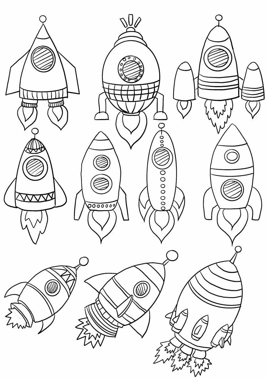 火箭简笔画🚀    火箭简笔画🚀🚀🚀🚀