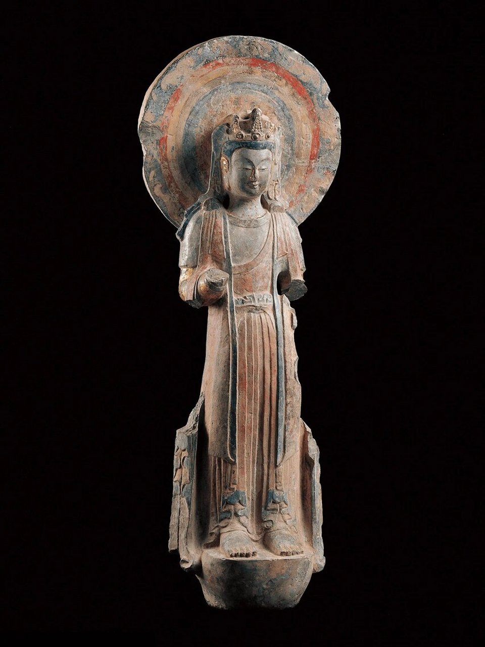 佛教造像赏析 |东魏 背光菩萨立像 题材来源: 菩萨从佛教造像艺术发源