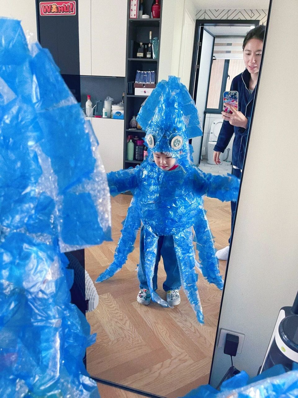 diy环保服装设计 幼儿园的手工真的难,老母亲尽力了,臭孩子还最喜欢