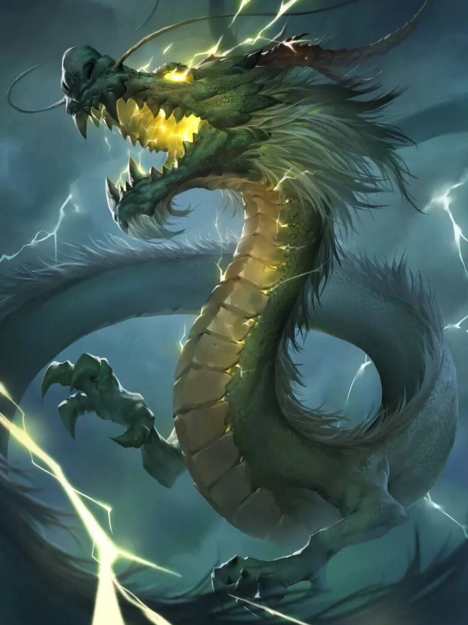 中国四大神兽青龙 青龙,又称苍龙,孟章,是中国古代神话传说中的形象