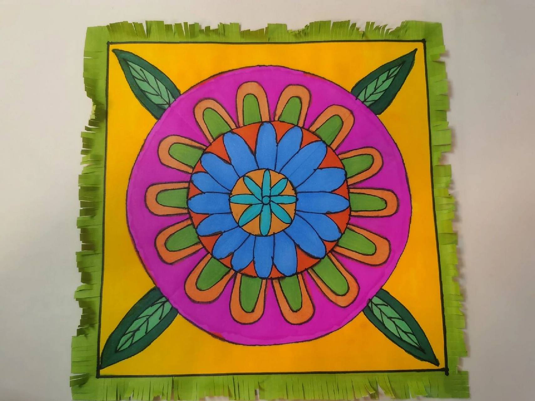 一年级下册美术《花地毯》范画