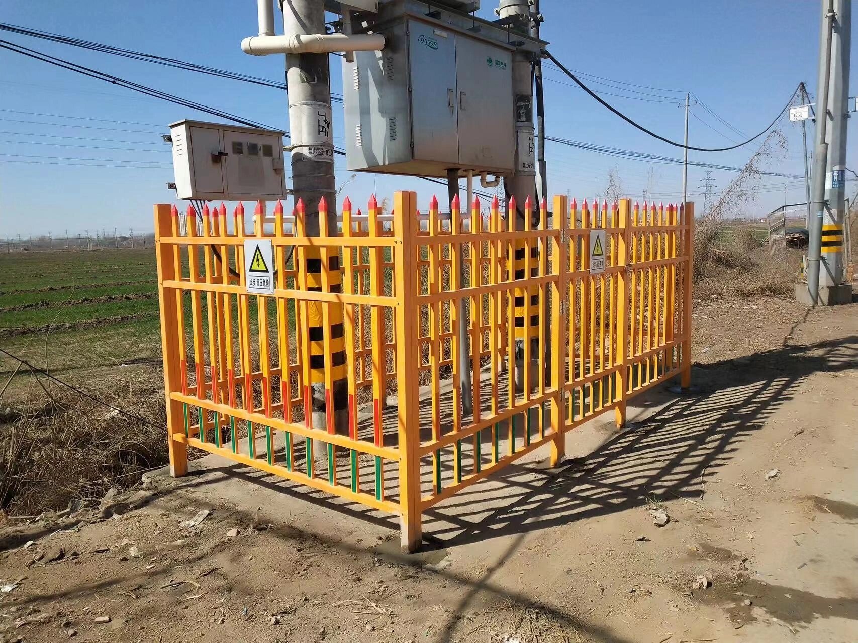 变压器围栏固定式绝缘箱变护栏电力安全栅栏 变压器围栏固定式绝缘箱