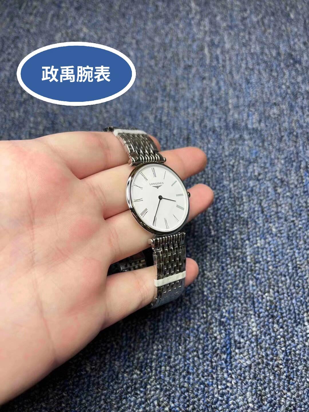 浪琴嘉岚系列罗马面超薄男表