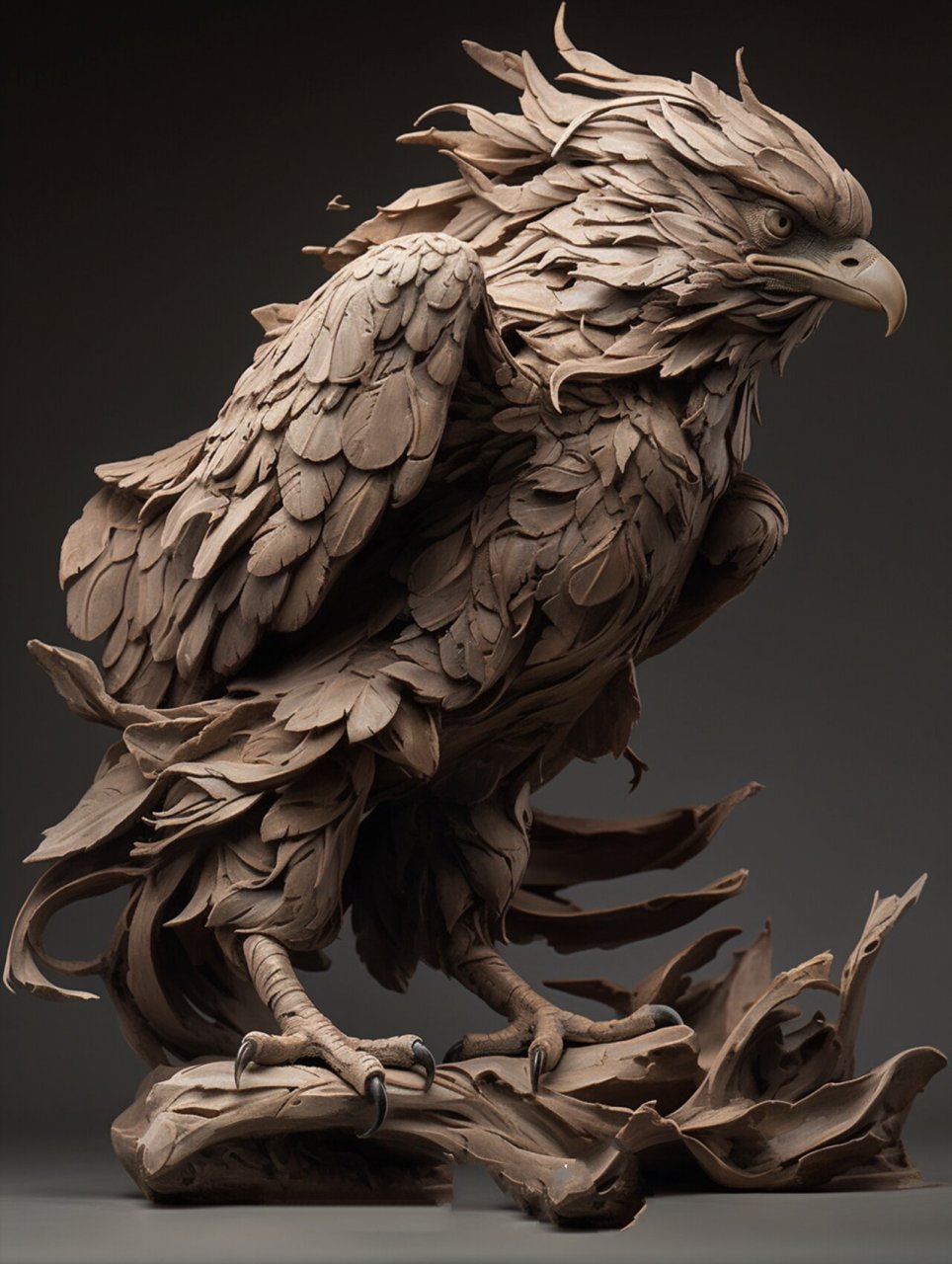 aigc,老鹰木雕2 老鹰寓意: 不畏艰难,勇往直前 志向高远,前程远大
