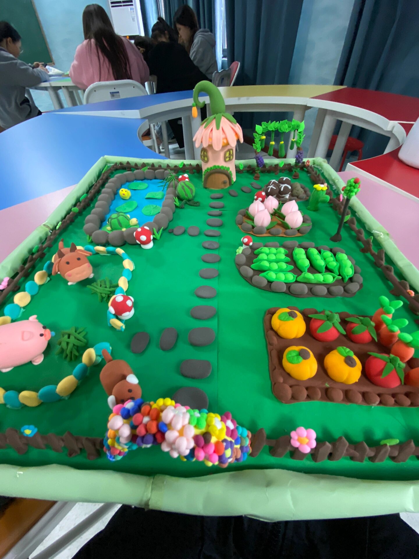 粘土手工作品《农场