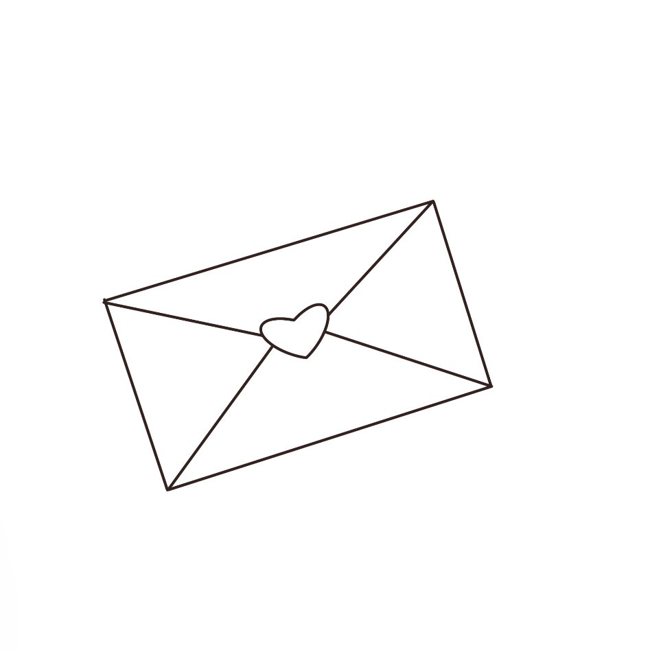简笔画～信封,有步骤图