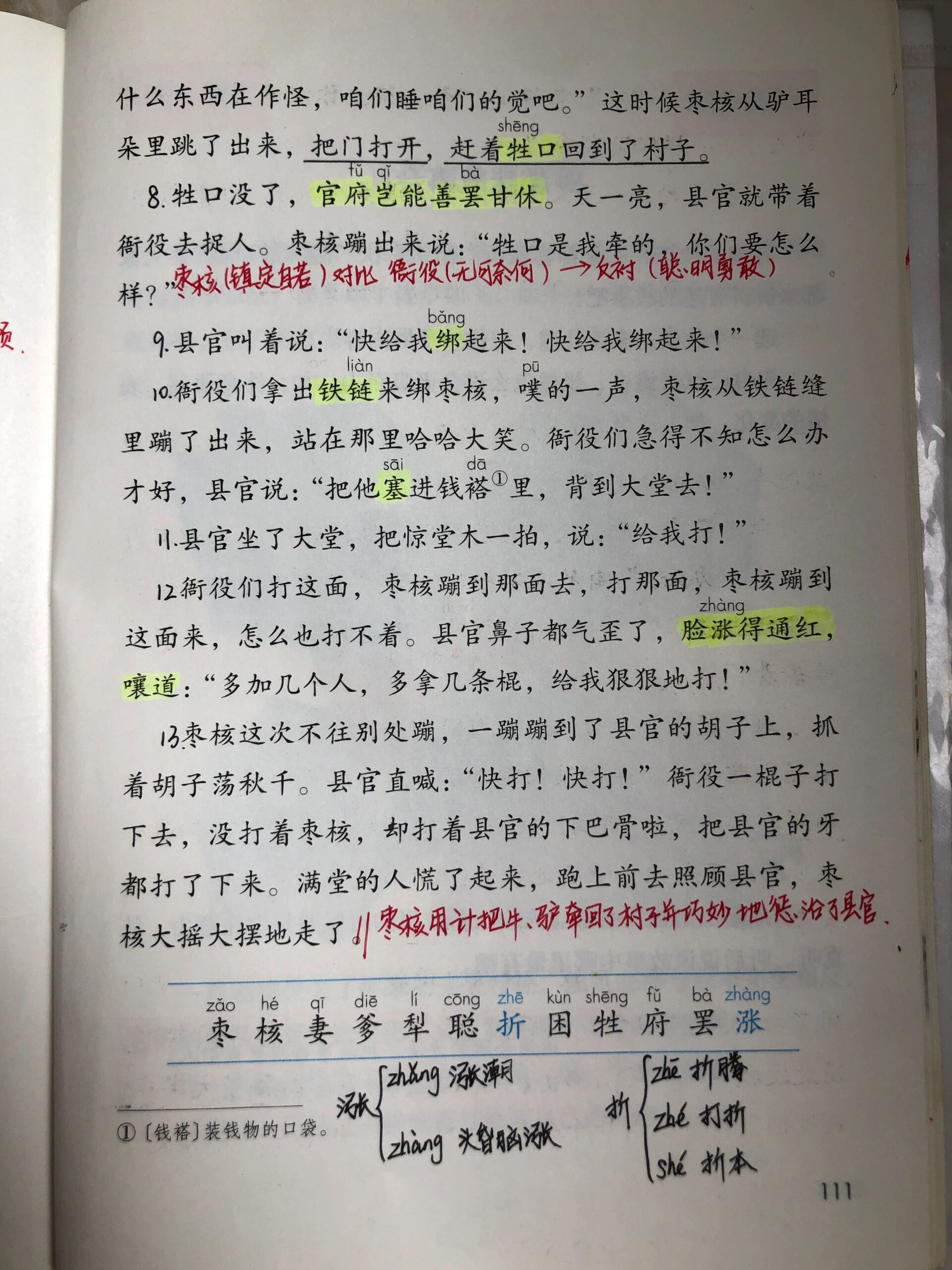 三年级下册语文 第28课《枣核》课堂笔记分享