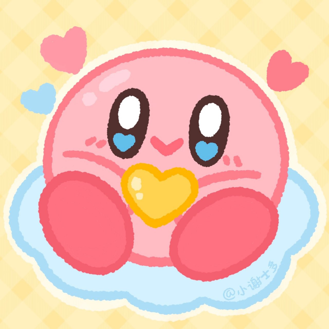 新画了一组星之卡比小头像哦99 喜欢滴姐妹欢迎用用!