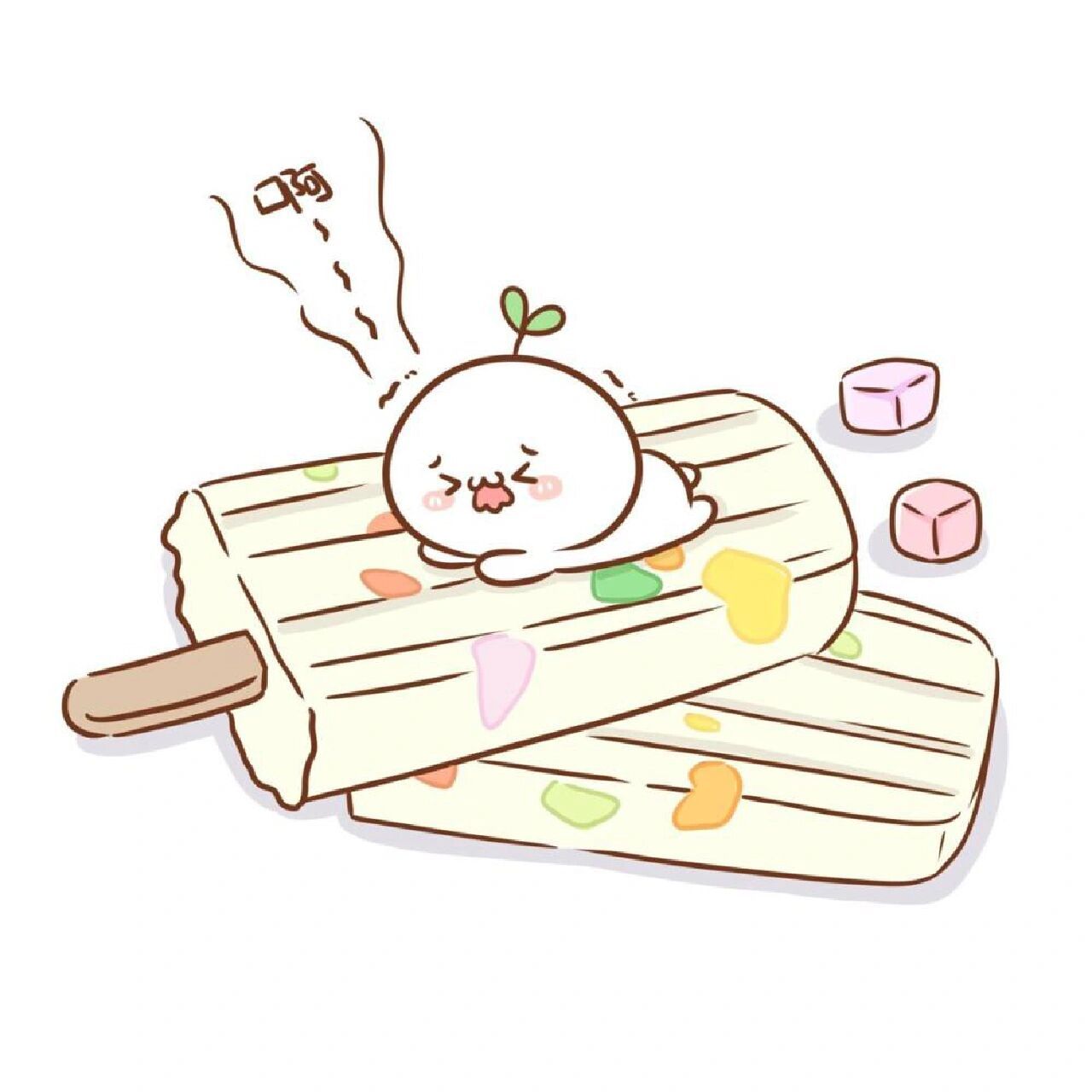 超可爱长草颜团子头像