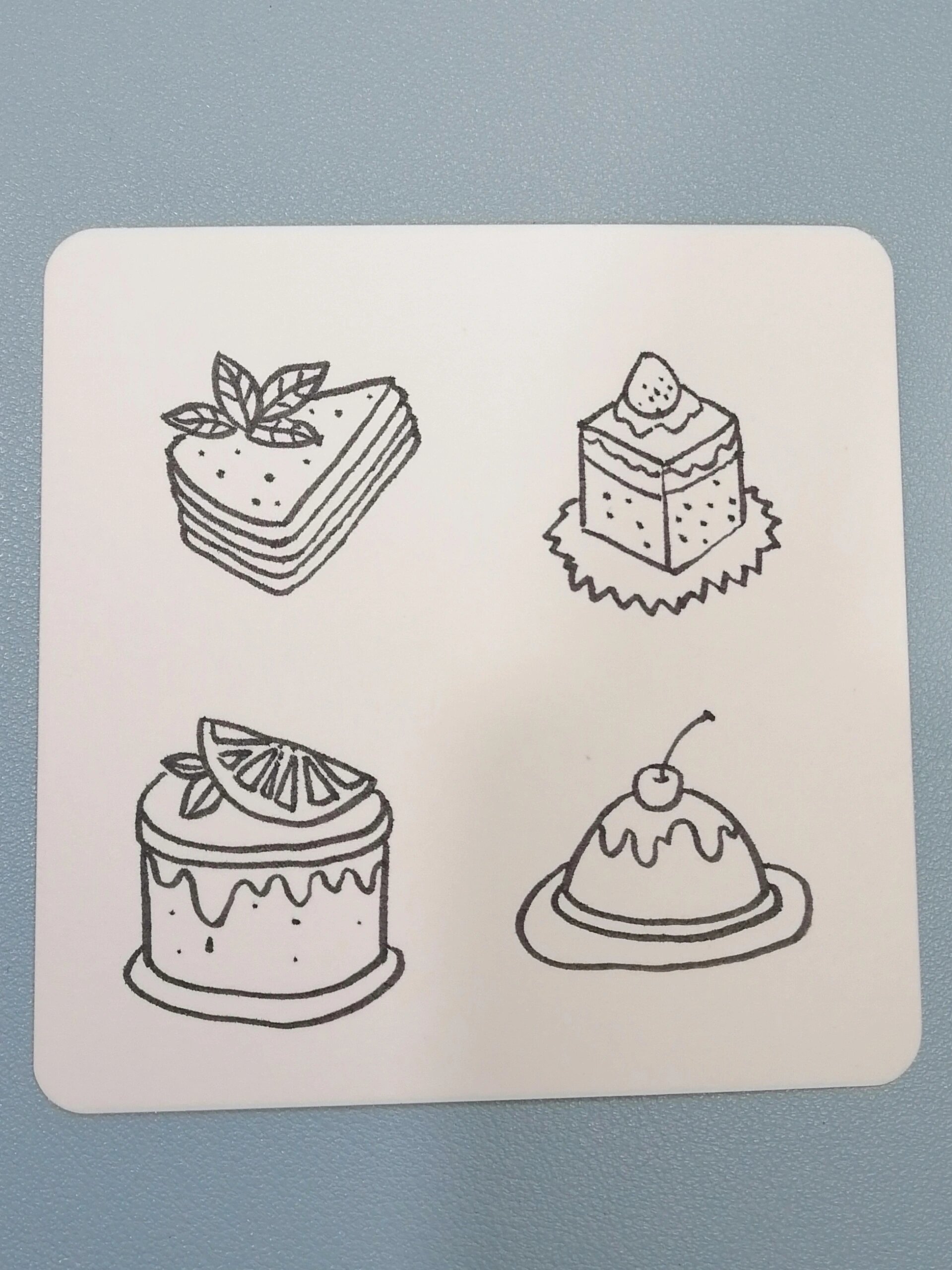 甜品简笔画90|手抄报素材