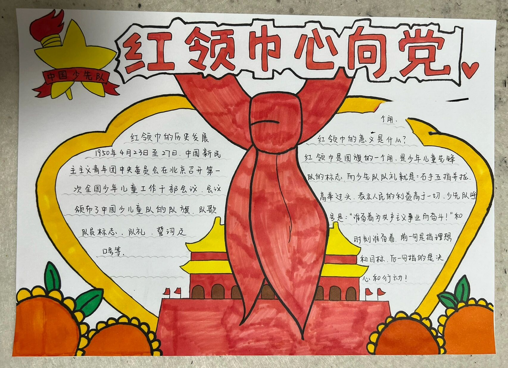 红领巾心向党主题绘画96 我心中的红领巾主题绘画96