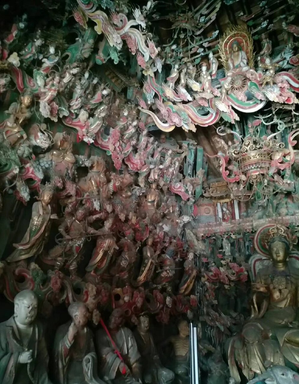 精美绝伦的彩塑之梁家庄观音堂 山西长治梁家庄观音堂是一处飞檐交错