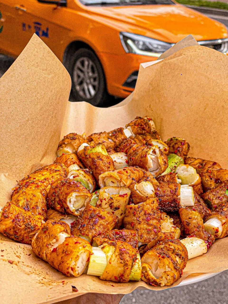 脆皮肥肠卷大葱99西安这家烧烤真不赖呀6015 哈哈哈哈哈哈这家