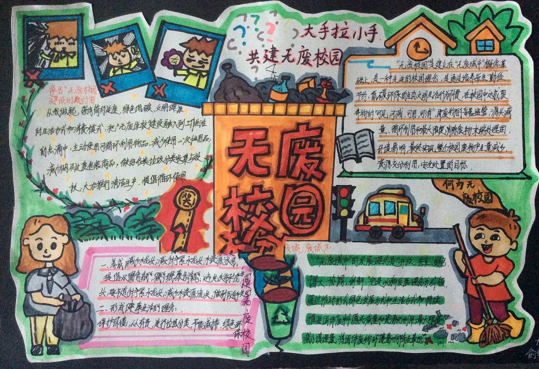 手绘小报之无废校园 新鲜出炉的小报又来啦