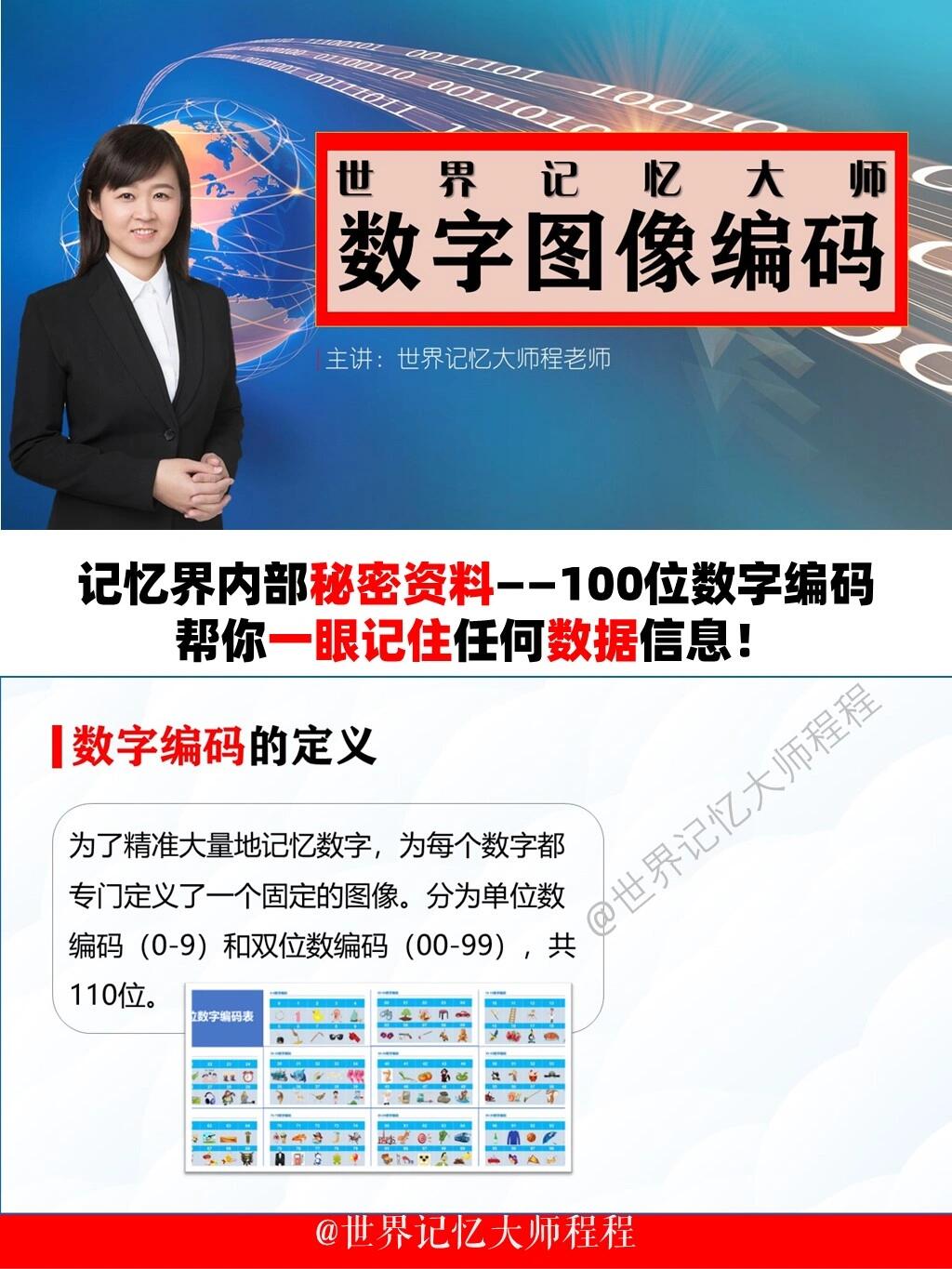 记忆大师一遍记数字秘诀🧠100位数字编码