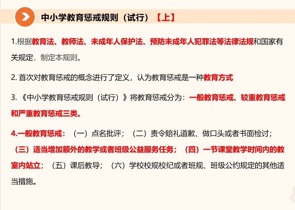 中小学教育惩戒规则