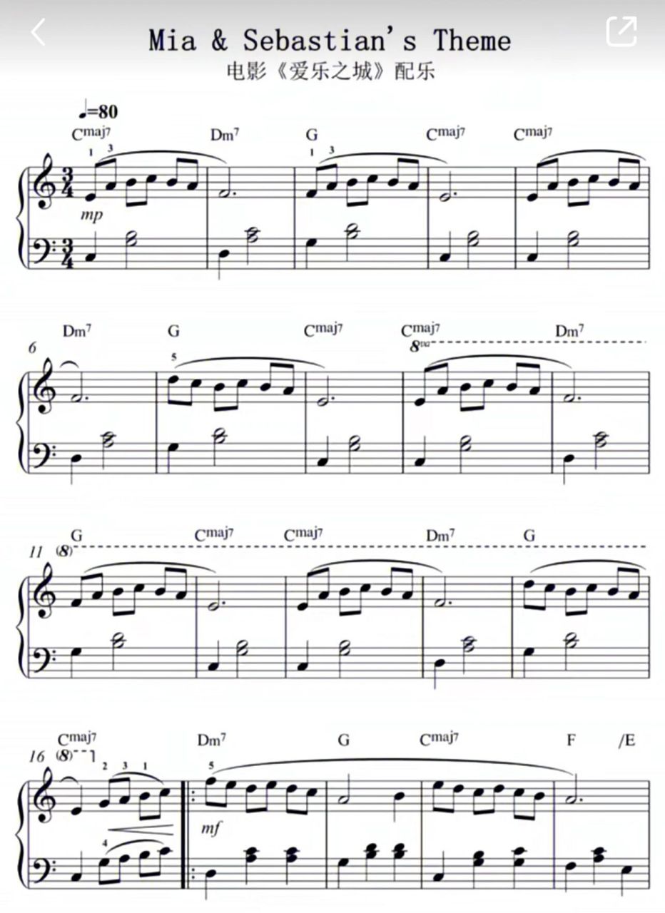 一年级小朋友完全可以弹奏的钢琴曲lalaland